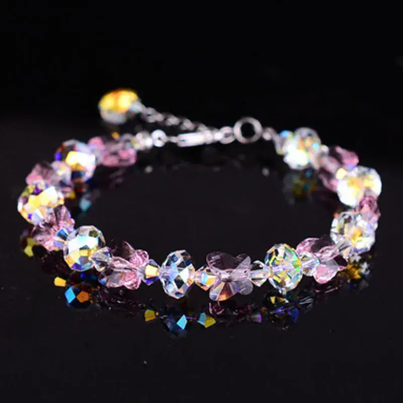Korean Style Imitation Crystal Butterfly Bracelet for Women
