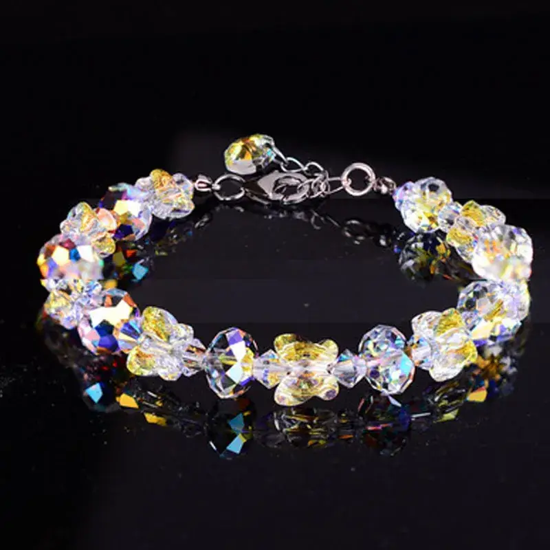 Korean Style Imitation Crystal Butterfly Bracelet for Women