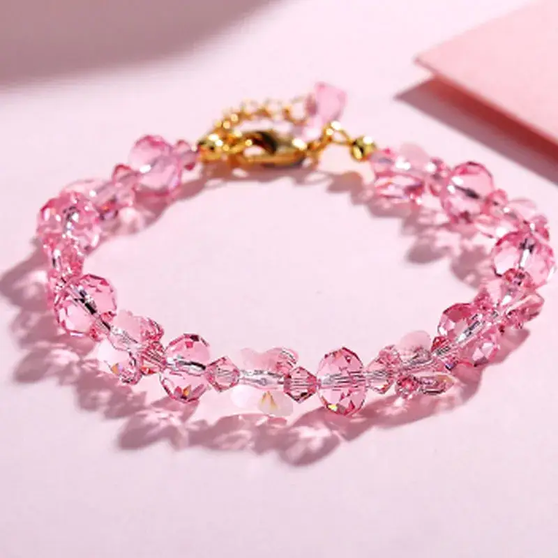 Korean Style Imitation Crystal Butterfly Bracelet for Women