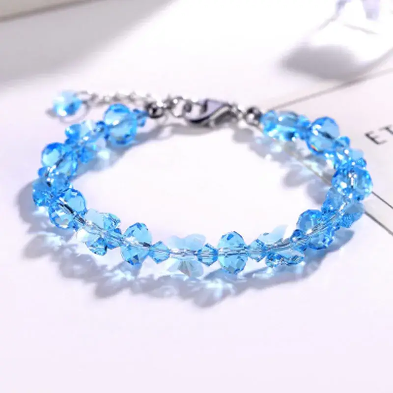 Korean Style Imitation Crystal Butterfly Bracelet for Women