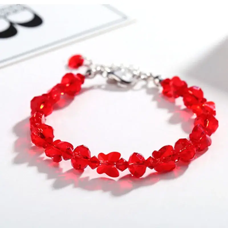 Korean Style Imitation Crystal Butterfly Bracelet for Women