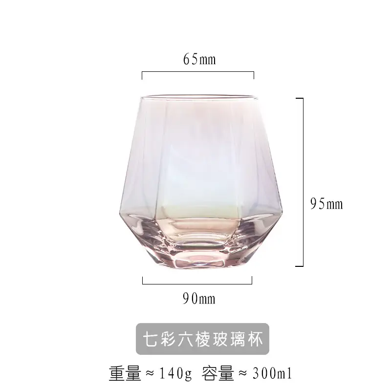 Nordic Hexagonal Cold Water Kettle Glass 140g - Image 3