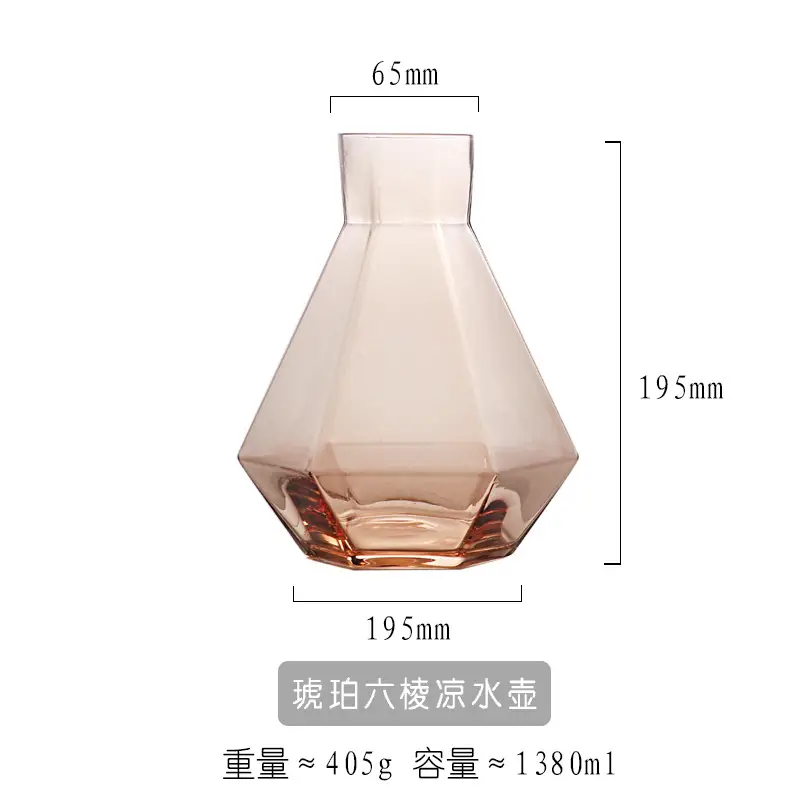 Nordic Hexagonal Cold Water Kettle Glass 140g - Image 8