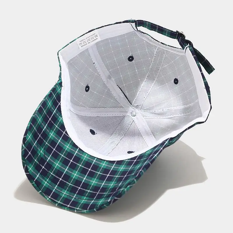 Women Plaid Baseball Caps Summer Korean Style - Image 7