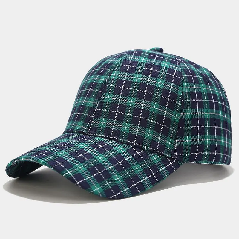Women Plaid Baseball Caps Summer Korean Style - Image 3