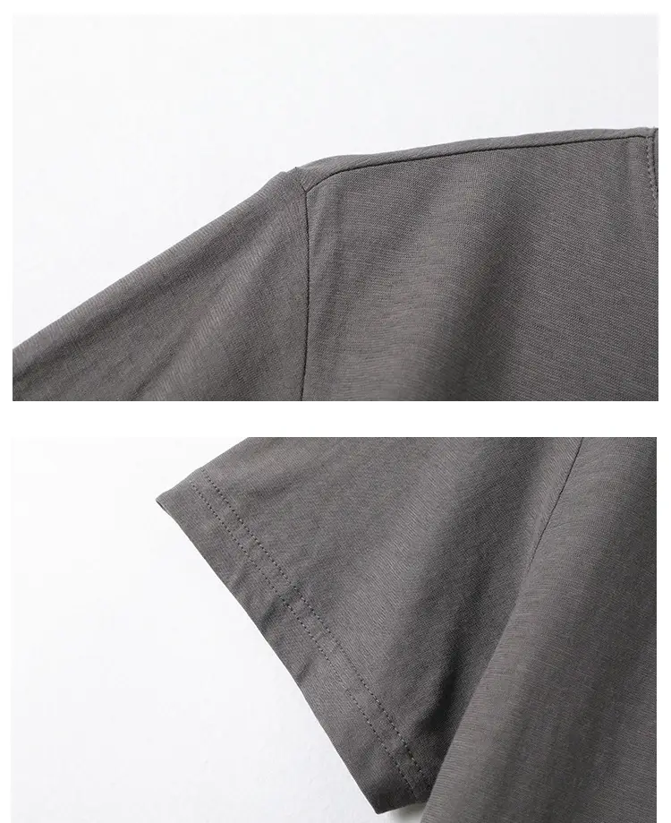 Men Grey Letter Print T-Shirt Round Neck — feature 8