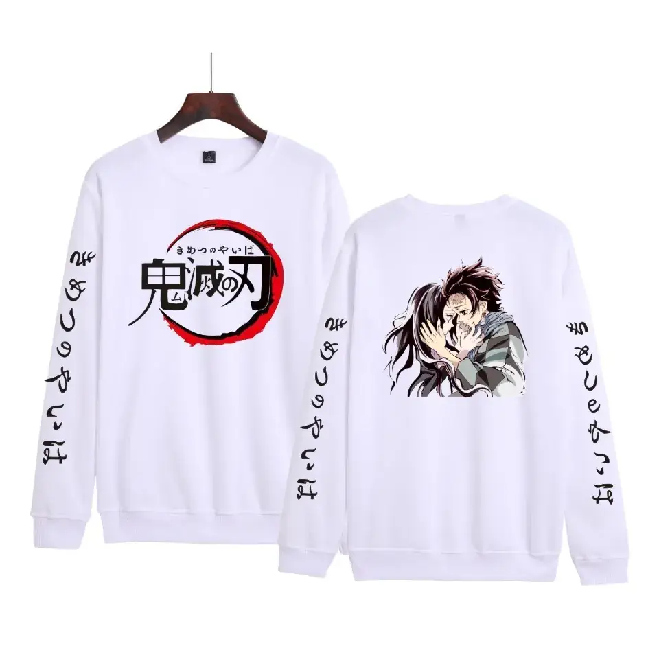 Red Anime-themed Sweatshirt Set for Boys Girls
