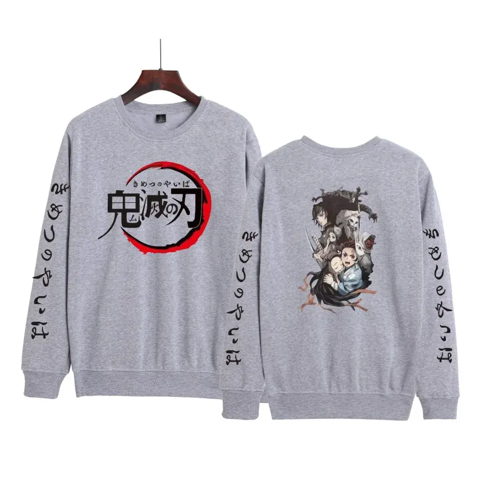 Red Anime-themed Sweatshirt Set for Boys Girls