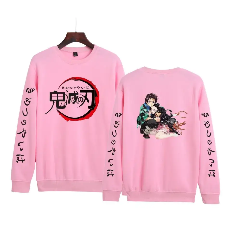 Red Anime-themed Sweatshirt Set for Boys Girls