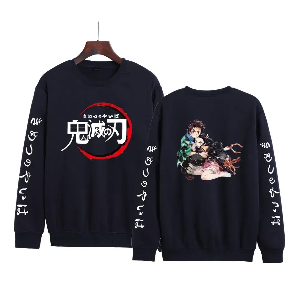 Red Anime-themed Sweatshirt Set for Boys Girls