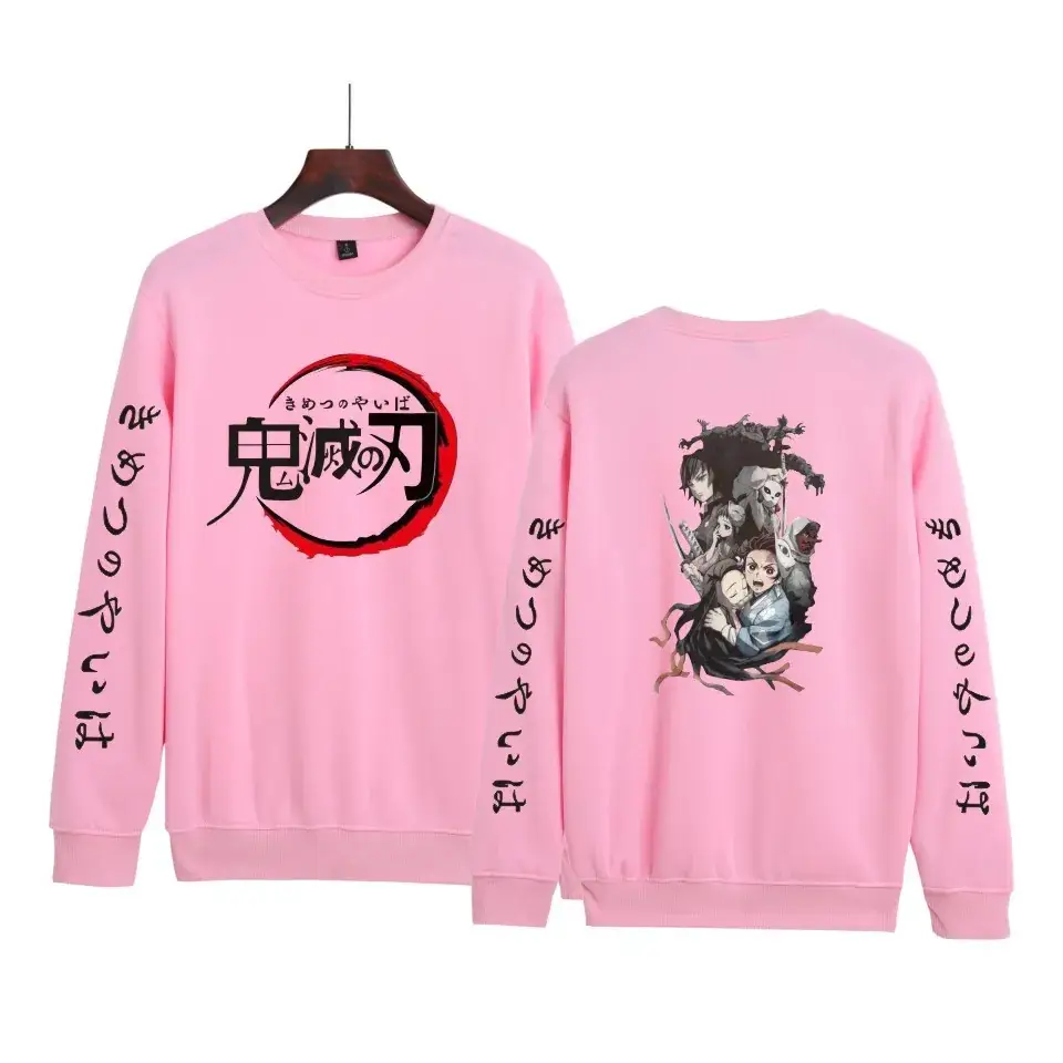 Red Anime-themed Sweatshirt Set for Boys Girls