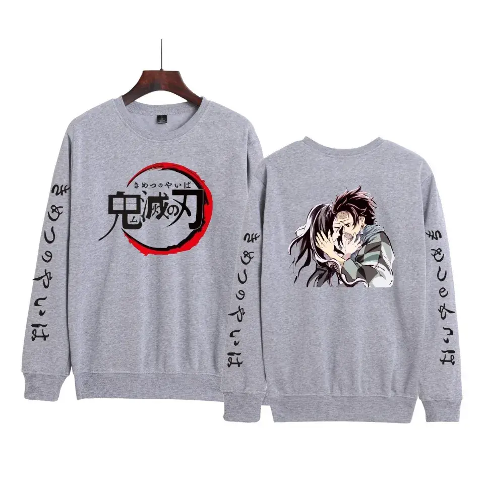 Red Anime-themed Sweatshirt Set for Boys Girls