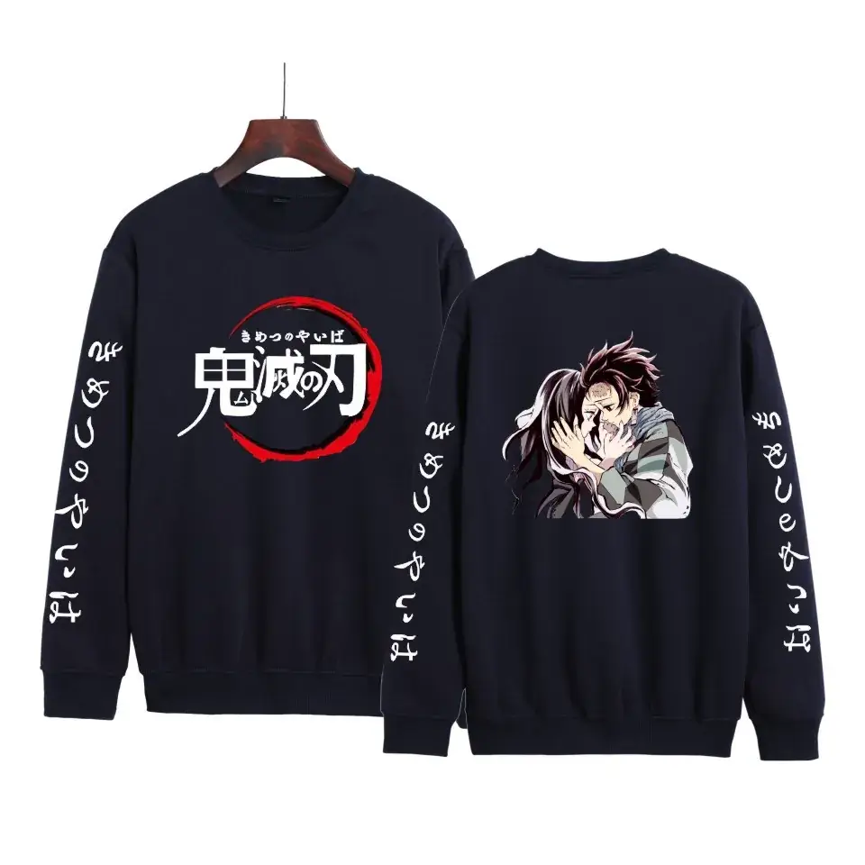 Red Anime-themed Sweatshirt Set for Boys Girls