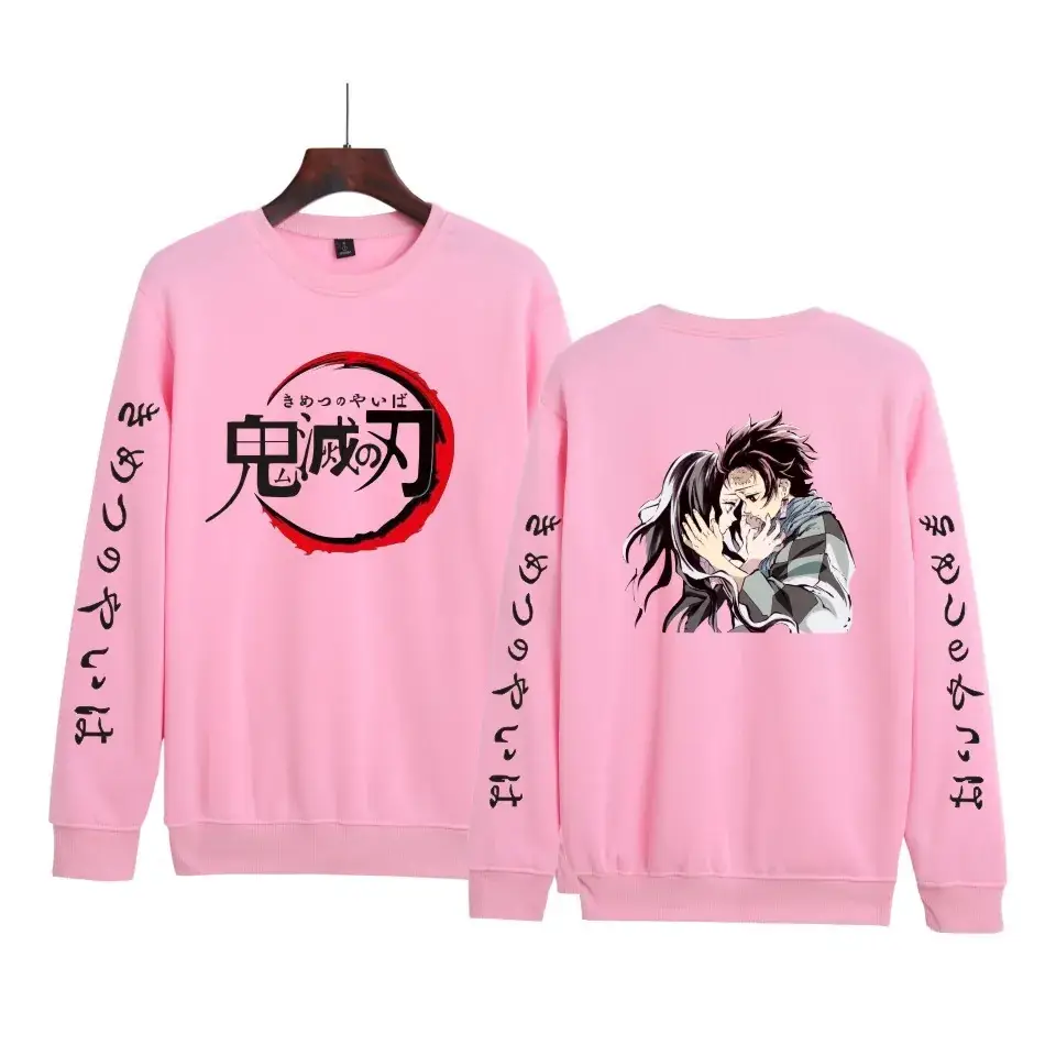 Red Anime-themed Sweatshirt Set for Boys Girls