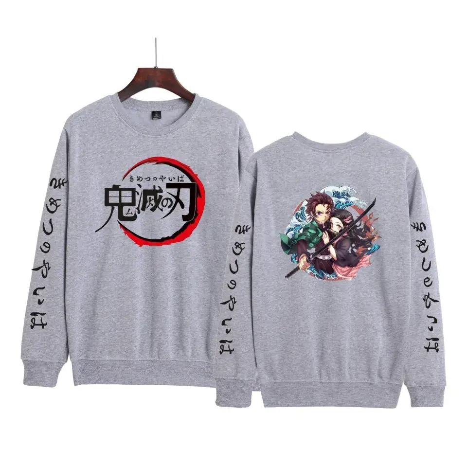 Red Anime-themed Sweatshirt Set for Boys Girls