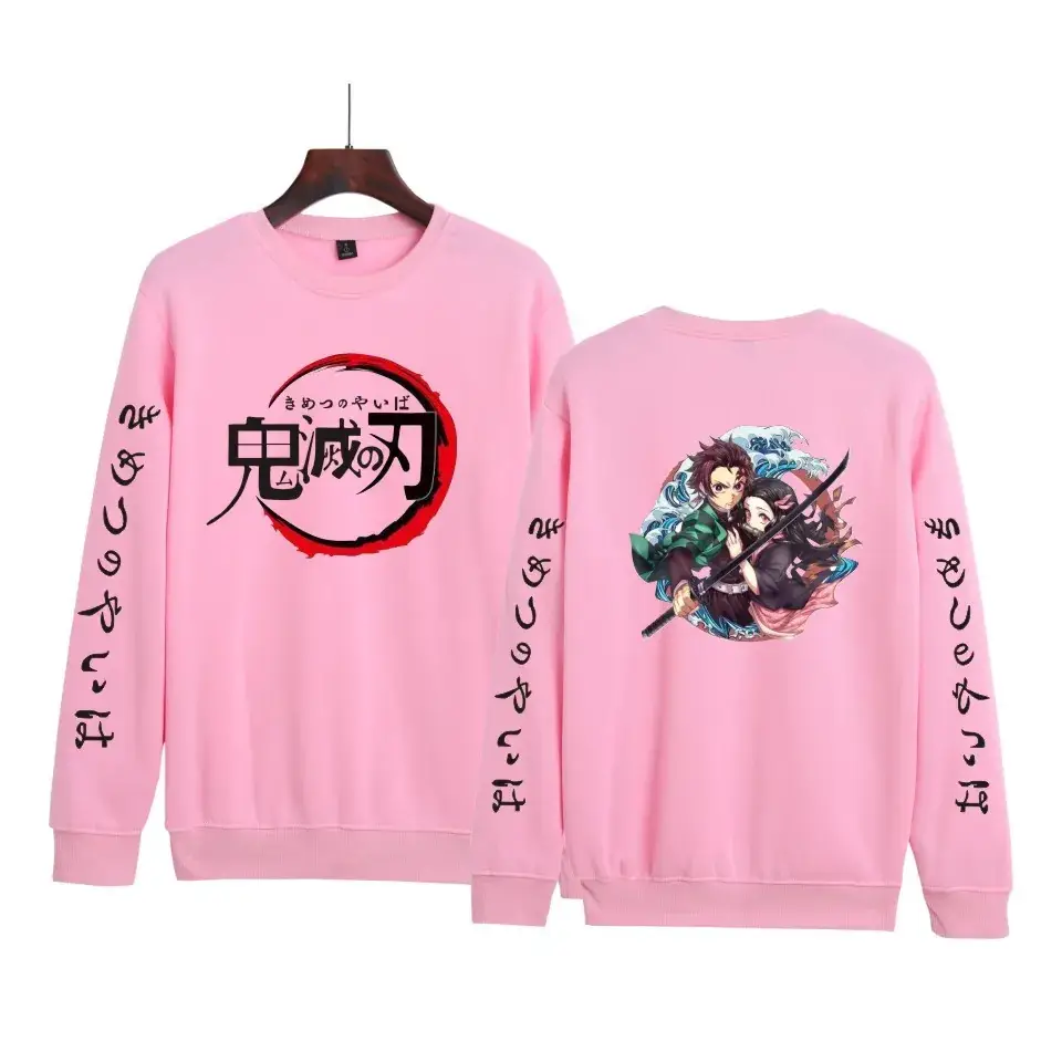 Red Anime-themed Sweatshirt Set for Boys Girls