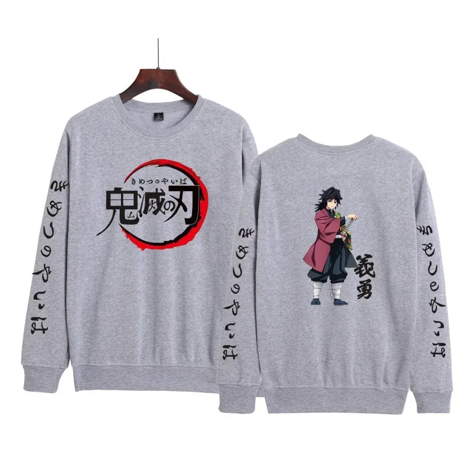 Red Anime-themed Sweatshirt Set for Boys Girls