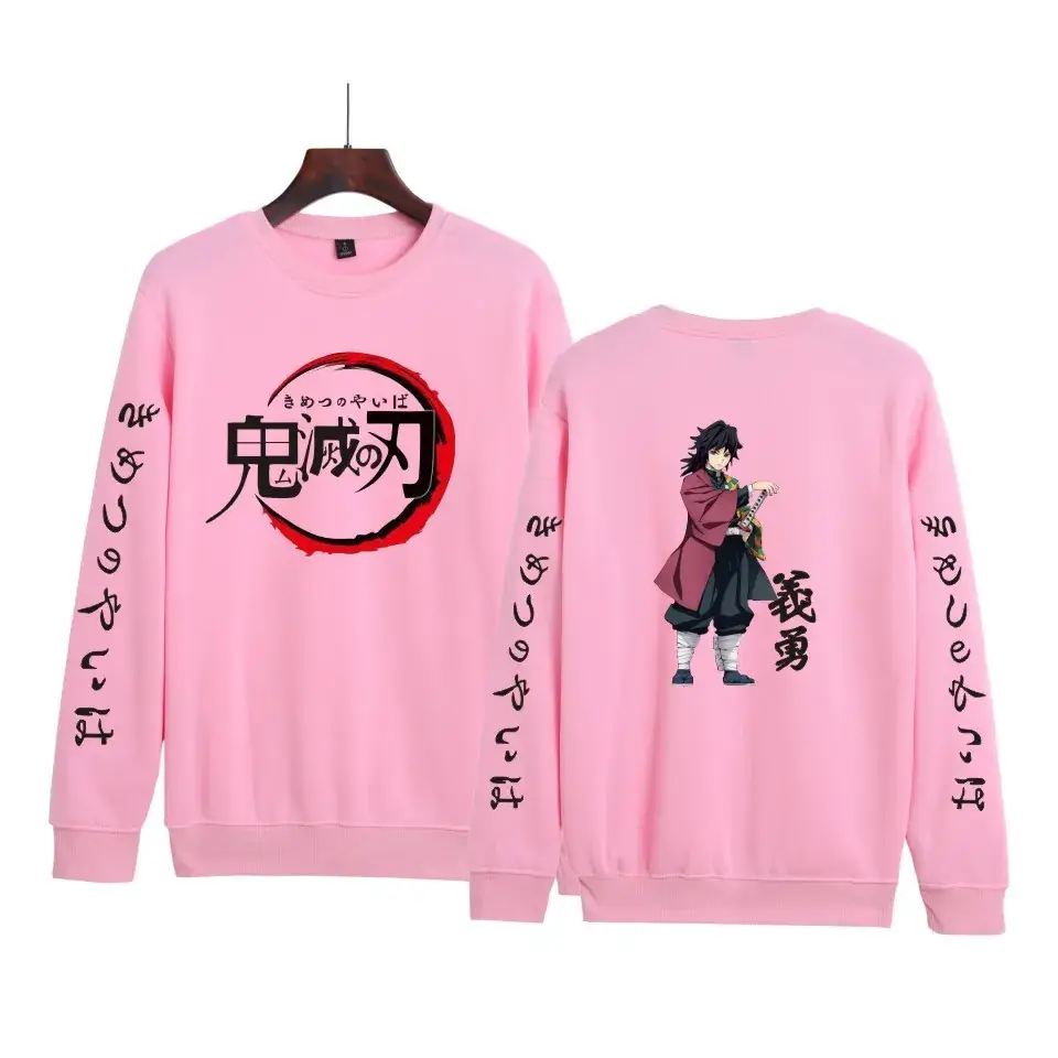 Red Anime-themed Sweatshirt Set for Boys Girls