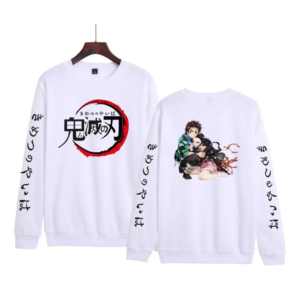 Red Anime-themed Sweatshirt Set for Boys Girls