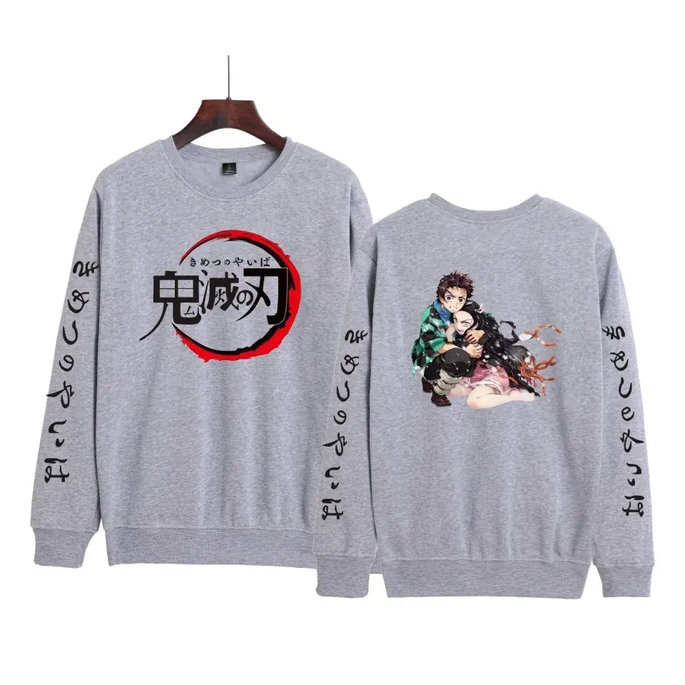Red Anime-themed Sweatshirt Set for Boys Girls