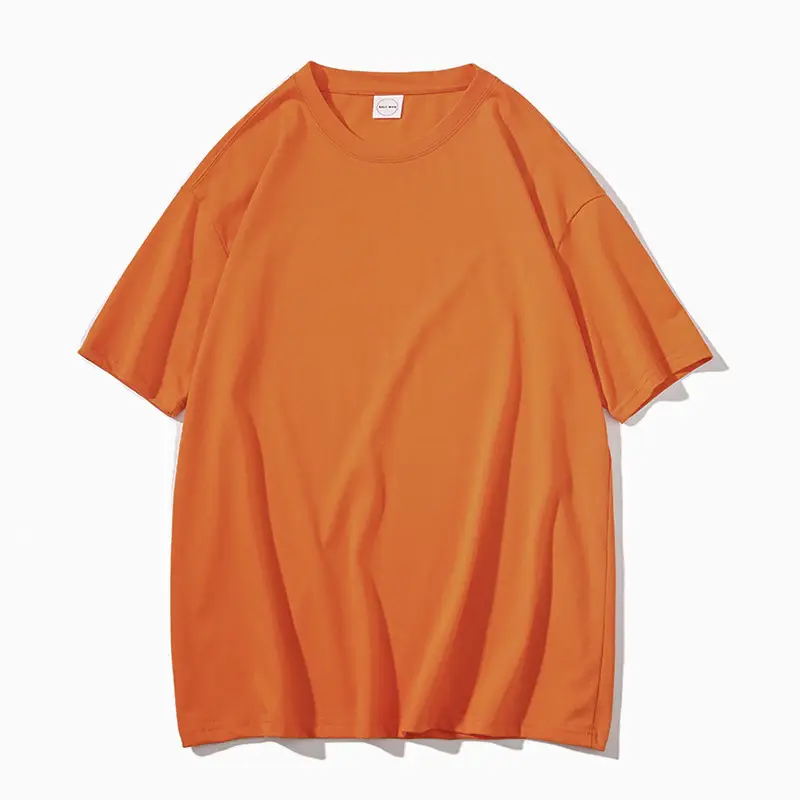 Orange Loose Neck T-Shirt for Teenagers