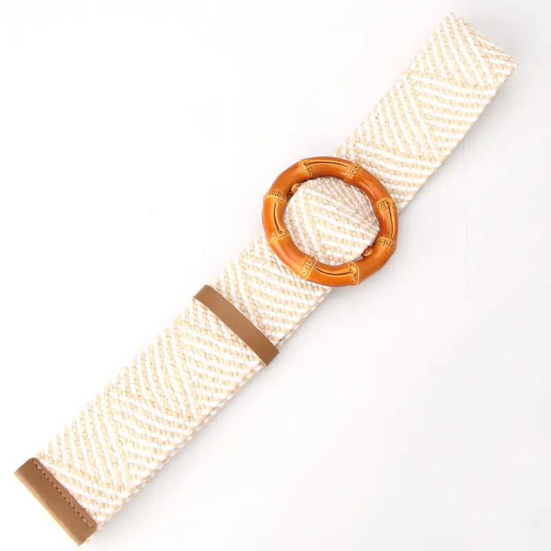 Bamboo buckle khaki White