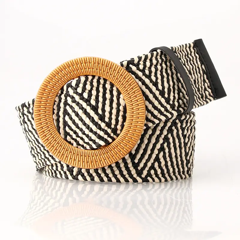 round buckle khaki black