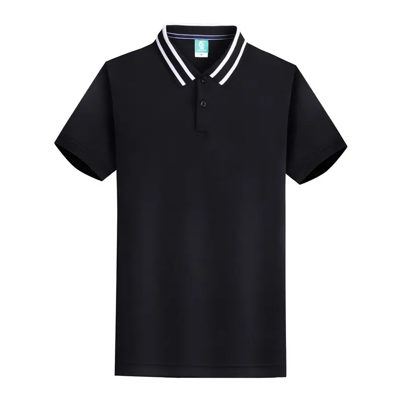 Men Navy Polo Shirt with White Trim - Image 4