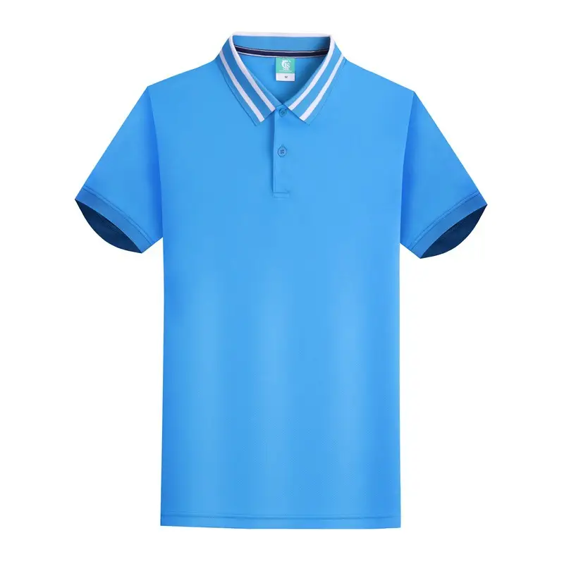 Men Navy Polo Shirt with White Trim - Image 5
