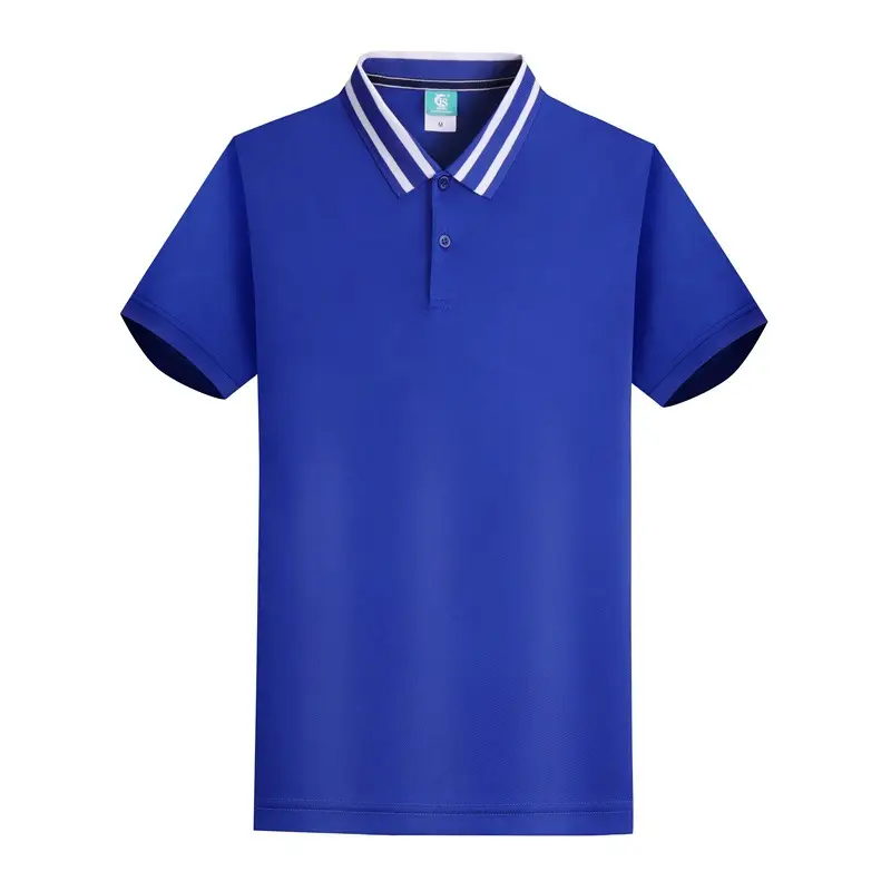 Men Navy Polo Shirt with White Trim - Image 6