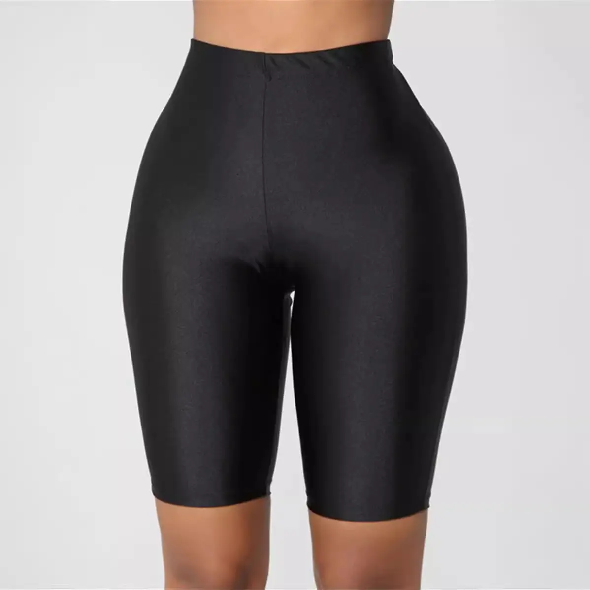 Women's Pink Stretchy Hip Yoga Shorts - Image 8