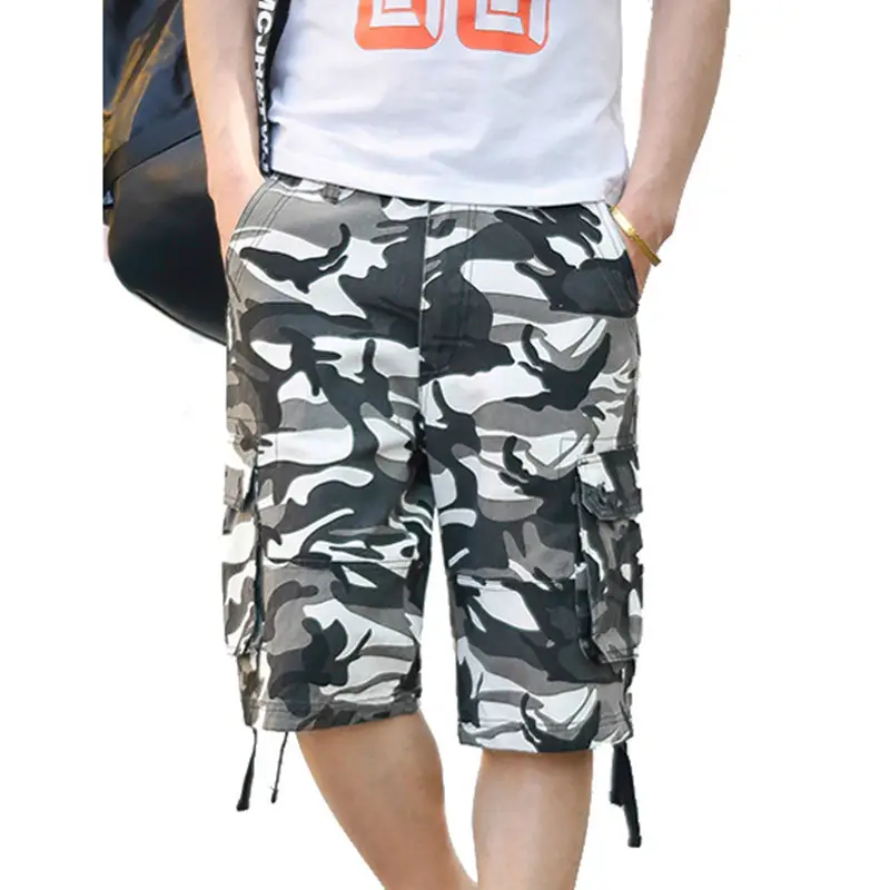 Men Camouflage Five-Pocket Cargo Pants Large - Image 9