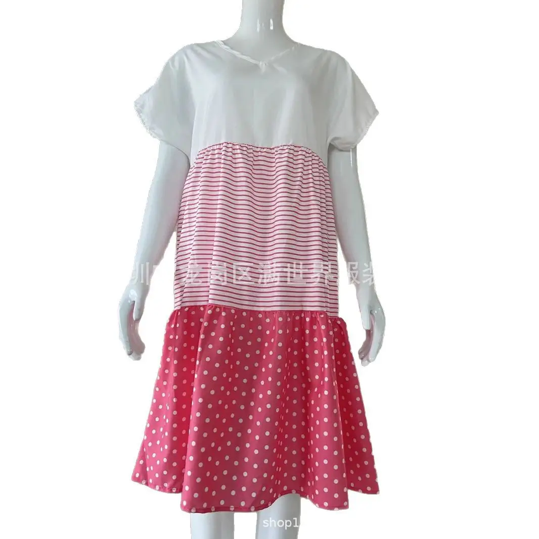 V-Neck Striped Short Sleeve Dress Women 2026 - Image 8