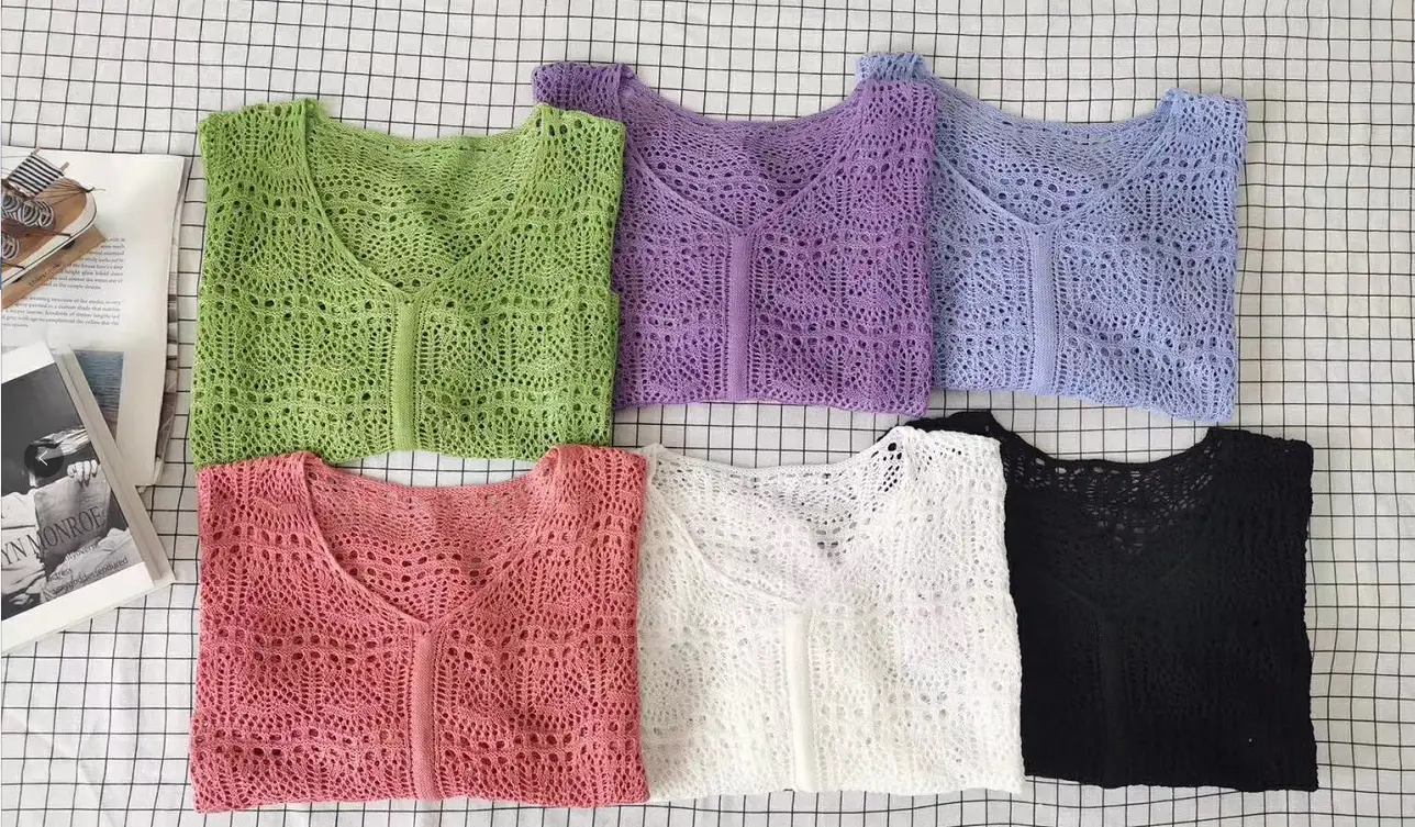 Korean Style Long Sleeve Mesh Blouse Women Pink Drawstring Cut — feature 6
