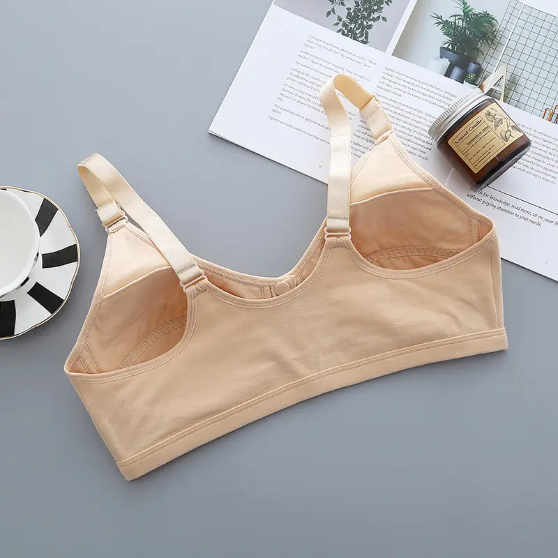 Buming year ago, middle-aged and elderly vest with buckle, breathable big red nursing bra, adjustable shoulder strap, middle-aged and elderly underwear