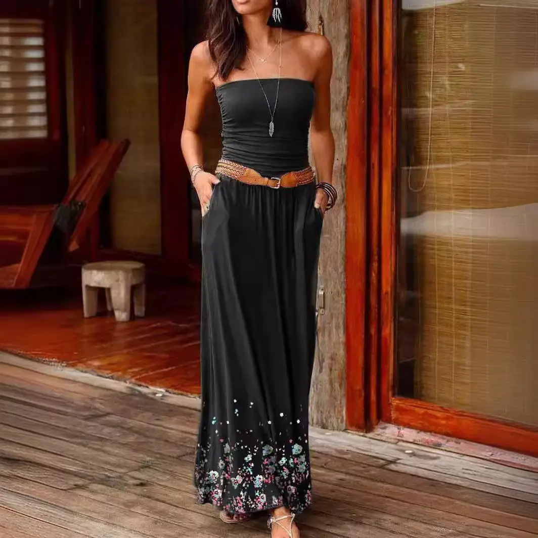 2024 Strapless Sleeveless Long Dress for Women - Image 5