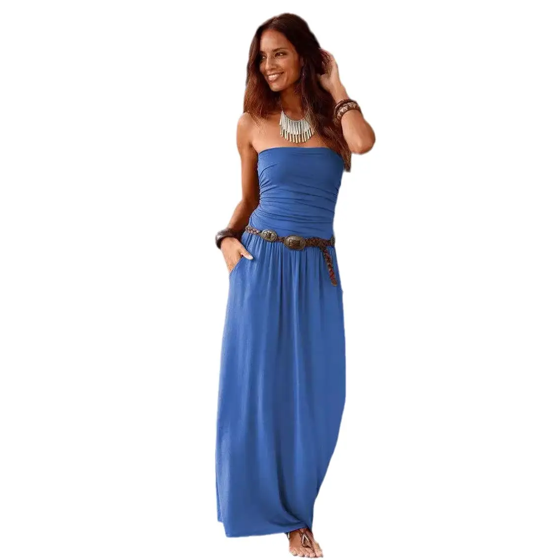 2024 Strapless Sleeveless Long Dress for Women - Image 8