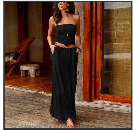 2024 Strapless Sleeveless Long Dress for Women - Image 3