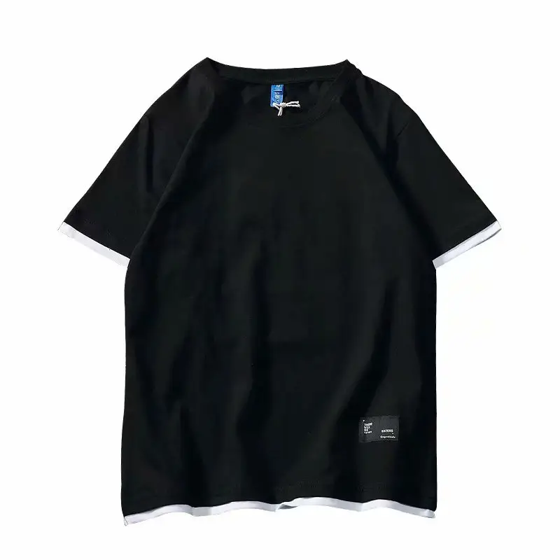 Men Black Cotton Short Sleeve T-Shirt Summer Wear - Image 7