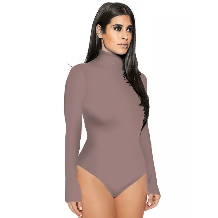 Women's 2025 Long Sleeve High Neck Bottoming Shirt Maroon - Image 7
