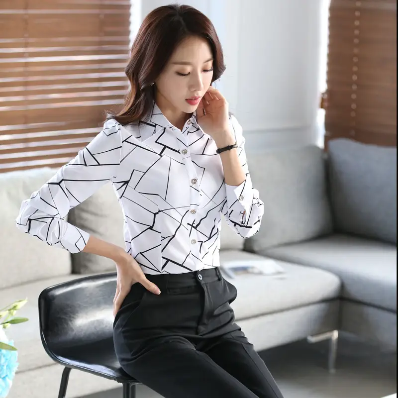 Women White Slim Fit Long Sleeve Shirt Top
