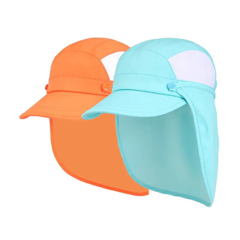 Blue Neck Cover Cap for Boys Spring Summer Outdoor Hiking Travel