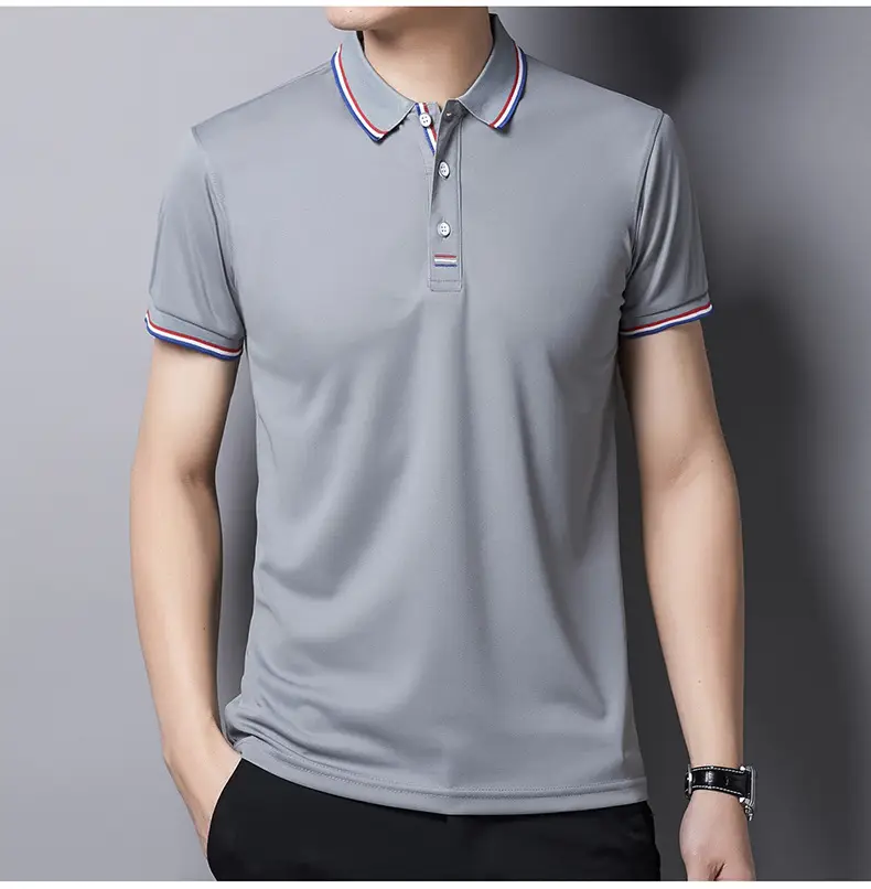 Men White Polo T-Shirt Short Sleeve Casual Business — feature 12