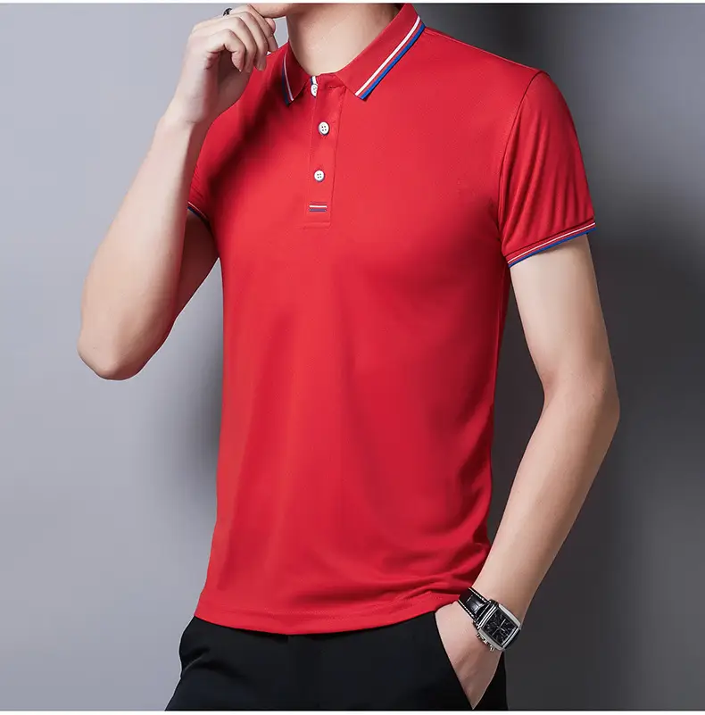 Men White Polo T-Shirt Short Sleeve Casual Business — feature 16