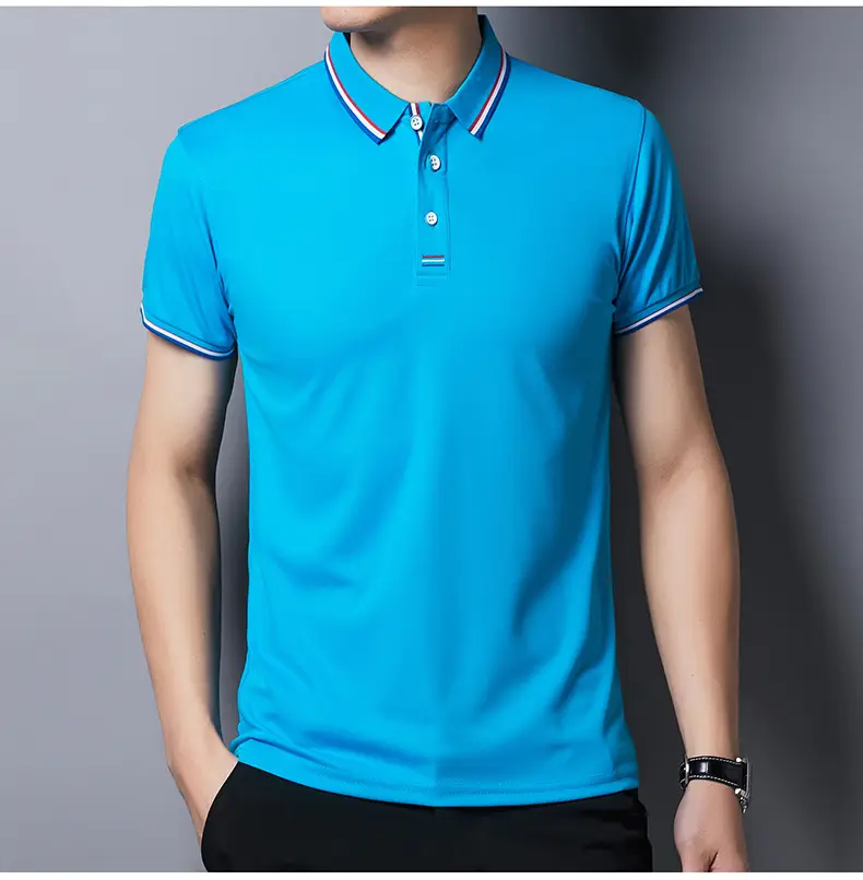 Men White Polo T-Shirt Short Sleeve Casual Business — feature 18