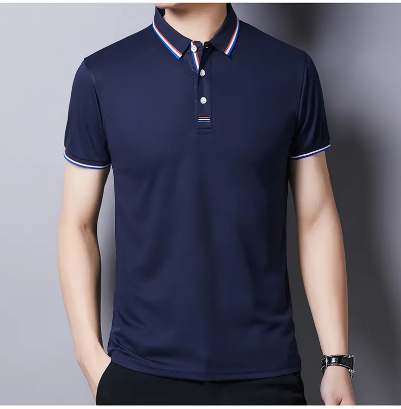 Men White Polo T-Shirt Short Sleeve Casual Business — feature 21