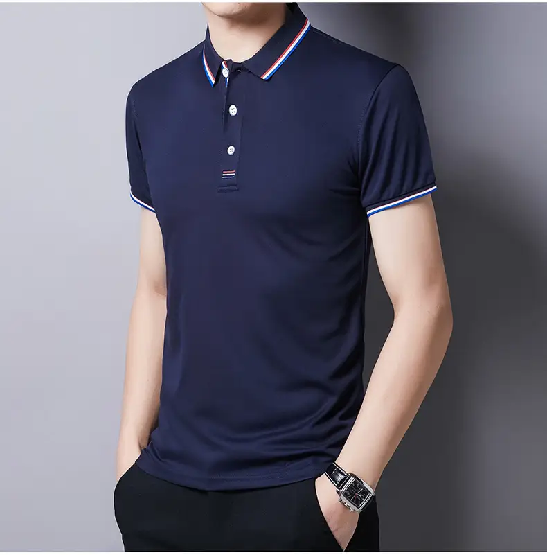 Men White Polo T-Shirt Short Sleeve Casual Business — feature 22
