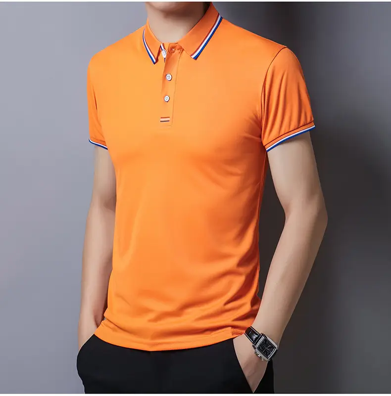 Men White Polo T-Shirt Short Sleeve Casual Business — feature 25