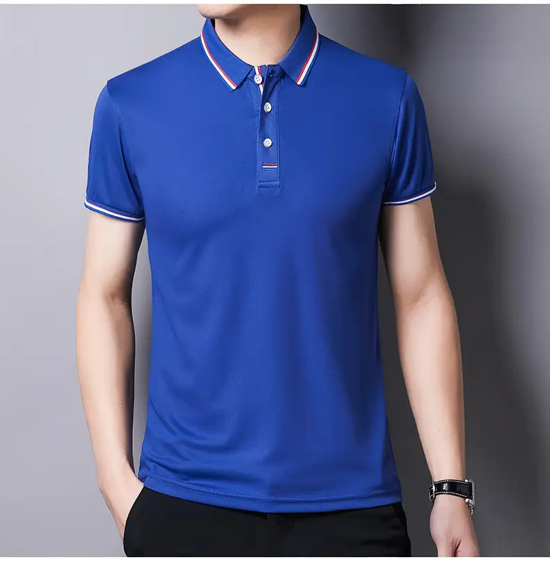 Men White Polo T-Shirt Short Sleeve Casual Business — feature 27
