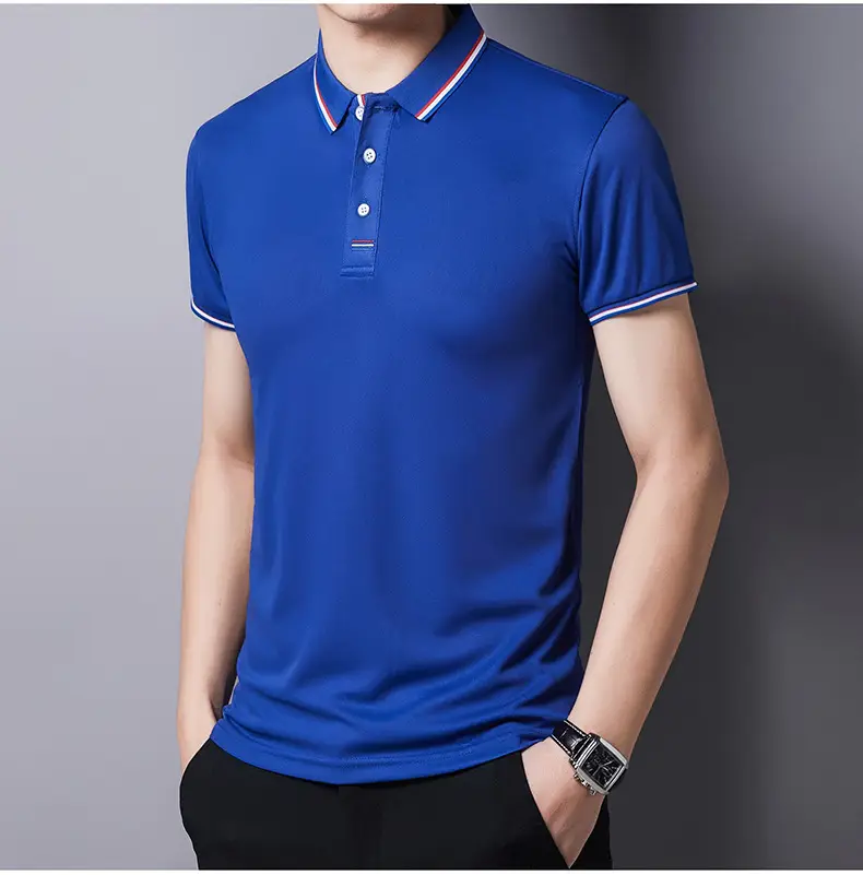 Men White Polo T-Shirt Short Sleeve Casual Business — feature 28
